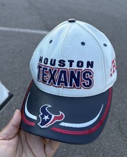 Vintage Reebok Houston Texans Leather Adjustable Hat Made In USA Y2K EUC