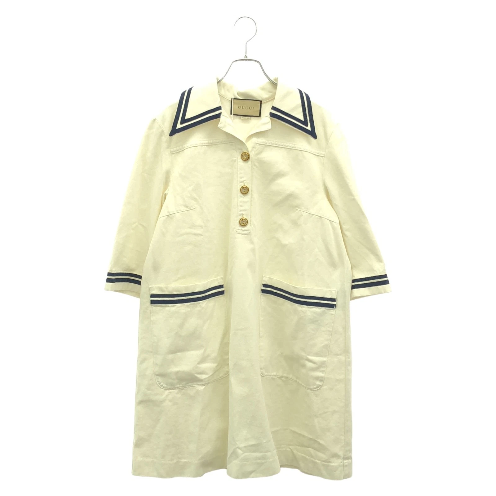 【Abito】GUCCI Abito Cotone Bianco Gucci Buon Prodotto Usat Mod Dalppone