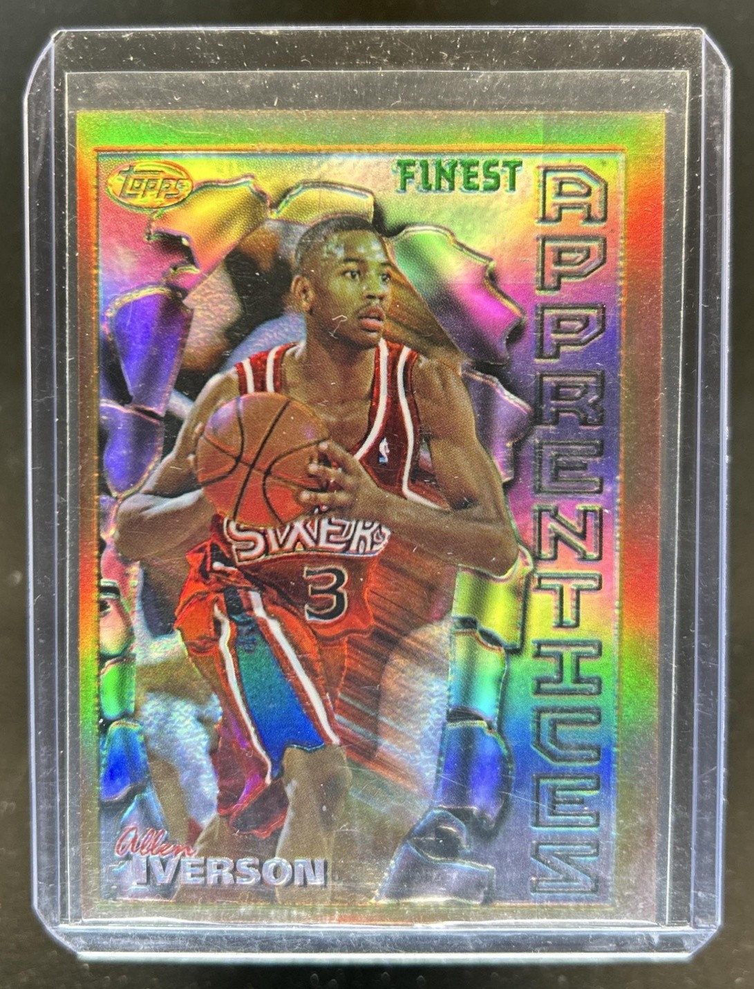 1996-97 Topps Finest Allen Iverson Bronze Refractor #69 76ers