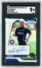Ronaldo FC Internazionale Milano Signed 2025 Panini Prizm #S-R9 63/99 SGC 9 Card