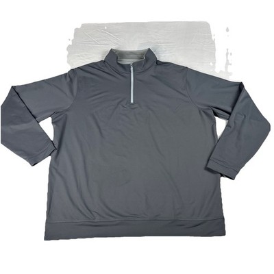 Peter Millar Perth 1/4 Zip Pullover Mens 2XL Gray Performance Crown Sport Golf
