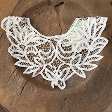 Lace collar cotton new button closure Battenberg style whimsigoth cottagecore