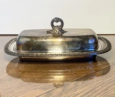F.B.Rogers Silver Co. Silverplate Covered Butter Dish Vintage