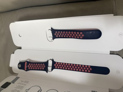 Original Apple Watch Nike Sport Band Blue/Black Bright Mango Nike Sports Band