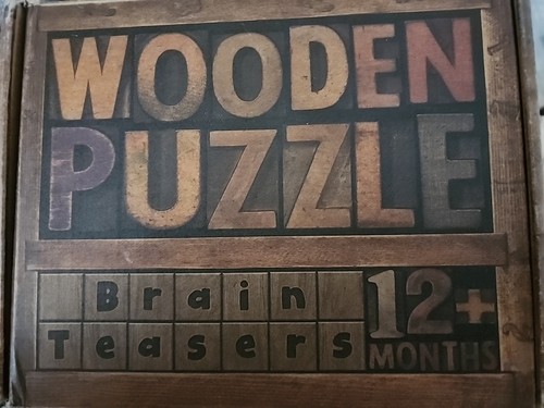 12 Mos -2 Yrs,  Stem. Baby Learn 4 WOODEN PUZZLES, Clean, Gently Used, Pristine.