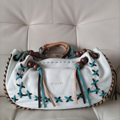 Cromia Shoulder Bag White Leather Unused Women Authentic