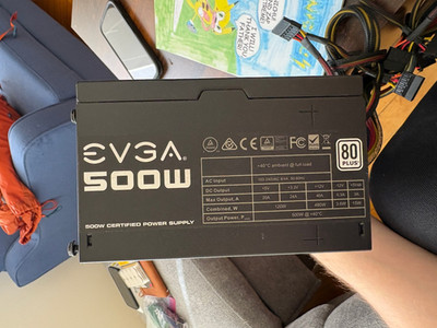 EVGA 500 W1 80Plus 500W Power Supply - 100-W1-0500-KR