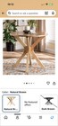 Round Wood Dining Table Natural Brown Light Wood Tone X-Base 34.3 x 29.9 in — photo 4