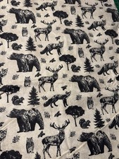 snuggle flannel fabric-1 Yard 28  Wilderness Animals