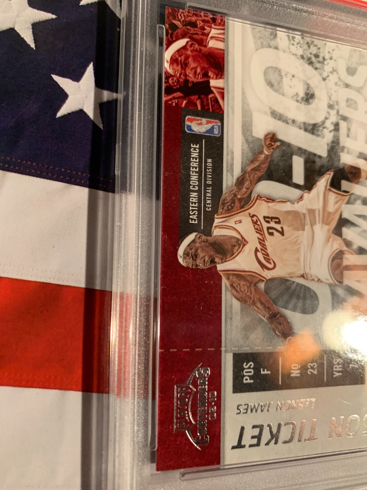 PSA 2009 LeBron James Panini Playoff Contenders #43      SUPER CLEAN/SHARP CARD view 4