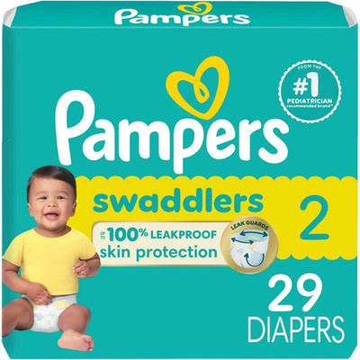 Pampers Baby Diapers - Swaddlers - Size 2, 29 Count, Ultra Absorbent Disposable 