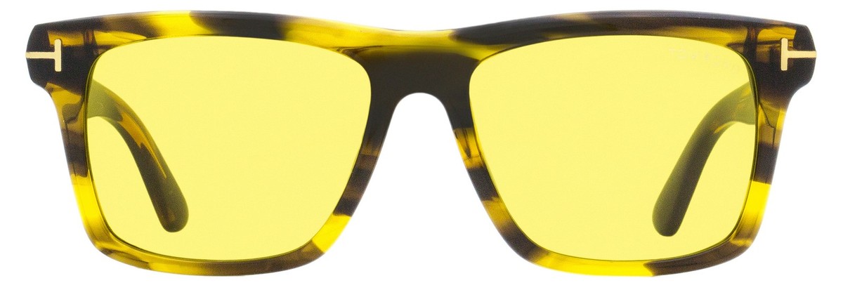 Tom Ford Rectangular Sunglasses TF906 Buckley-02 55E Striated