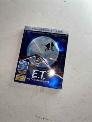 E.T. The Extra-Terrestrial (Blu-ray/DVD, 2012, 2-Disc Set, Anniversary...