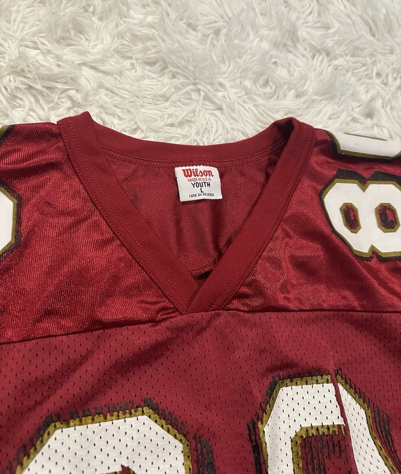 Винтажная молодежная футболка 80-х Wilson Jerry Rice San Francisco 49ers NFL — размер L - Изображение 4 из 4