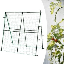 Cucumber Trellis with Netting Foldable 47.24inchx47.24inch Plant Grow Support