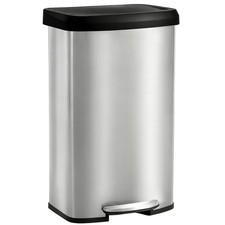 21 Gallon/80 Liter Kitchen Trash Can with Lid, Stainless Steel Garbage Can wi...