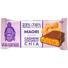 Barre vegan Maori Noix de cajou, coco et chia 25% de protéine BIO The Barbarian