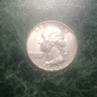 1963-D Washington Quarter (green/yellow-orange)