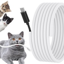 Cord Protectors from Pets No Chew, 1/4 inch 10ft Wire Protector 1/4", White