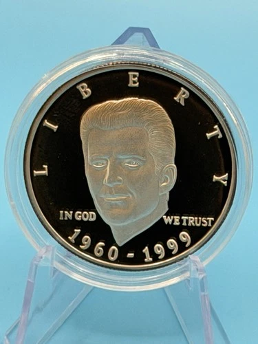 John F. Kennedy Jr. 1960-1999 1oz .999 Fine Silver Proof Round  Scarce