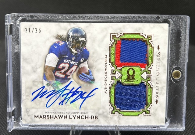 Marshawn Lynch 2013 Topps Dual Patch Auto /25 Seahawks Relic #PBSS-ML Beast Mode