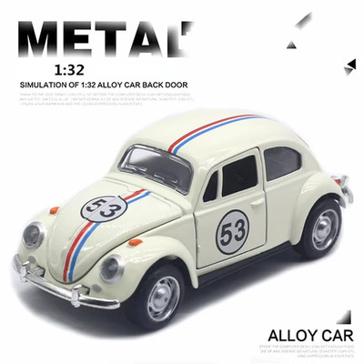 1:32 Vintage Die-Cast Metal Alloy Racing Car Pull-Back Collectible Model Toy