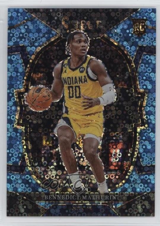 2022 Select Light Blue Disco Prizm 73/99 Bennedict Mathurin #79 Rookie RC 06i8