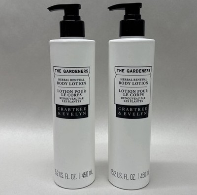 2x LARGE Crabtree & Evelyn Gardeners Body Lotion 15.2Oz Moisturizer Herbal