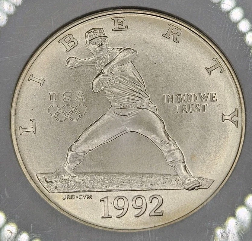 1992-D Olympic Baseball Commemorative Silver Dollar | NGC MS69 - Image 3 of 4