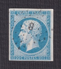 France-Yvert N°14A oblitéré losange des bureaux de Paris - Position 84 D1