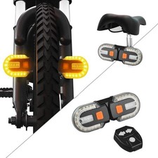 Bike Rear Light LED Indicator Bicycle Turn Signal Taillight Wireless Remote Lamp