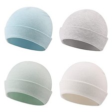 Spring Infant Hospital Beanie Newborn Preemie-3 Months White blue gray green