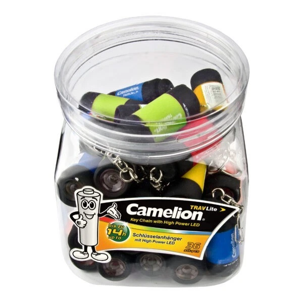 Fishbowl 36 linternas llavero TRAVLite 1 LED, goma, 3 pilas AG13 incluidas - Imagen 2 de 4