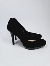M&S Women's Stiletto Heel Court Shoes In Black UK Size 5.5 Worn Once
