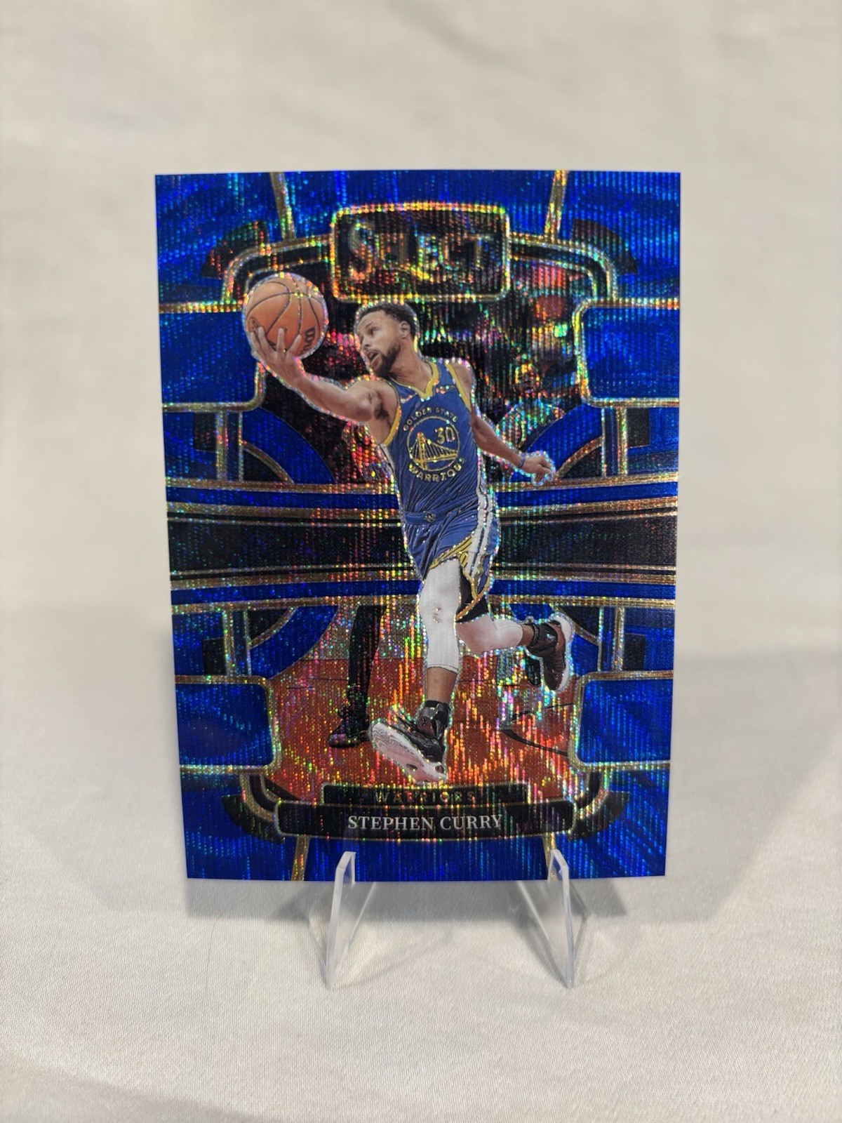 2023-24 Panini Select Stephen Curry #56 Concourse Blue Wave /75