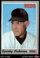 1970 Topps #181 Sparky Anderson Reds MANAGER HOF 4 - VG/EX