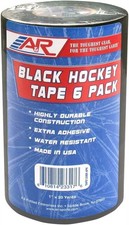 A R Sports 6-Pack Hockey Tape - Black