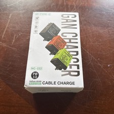 2 in 1 Gan Charger Type C/L , 120W Compatible Fast, Retractable Wall Orange