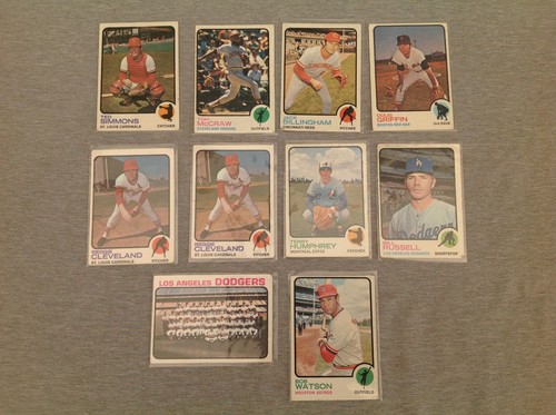 10 1973 Topps Baseball Cards in Plastic Sleeves - Picture 11 of 11