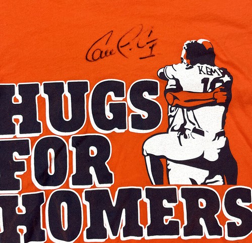 Carlos Correa Autographed Houston Astros Game Used Hugs For Homers T-Shirt PSA - Picture 2 of 4