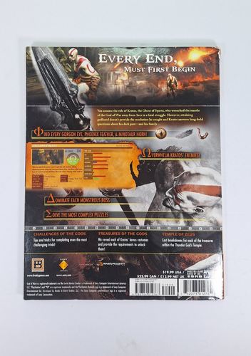 God of War Ghosts of Sparta Sony PSP Official Strategy Guide Brady Games GoW GC - Picture 6 of 8