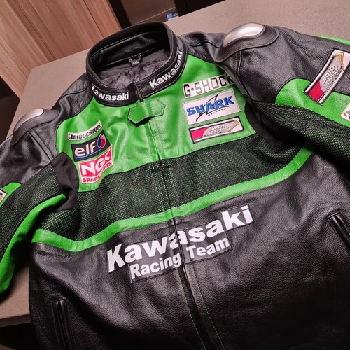 KAWASAKIMan'sMotorbike Jacket/Like NEW/4XL/Armp2Armp65cm/Around Waist121cm/L70cm - Picture 9 of 24