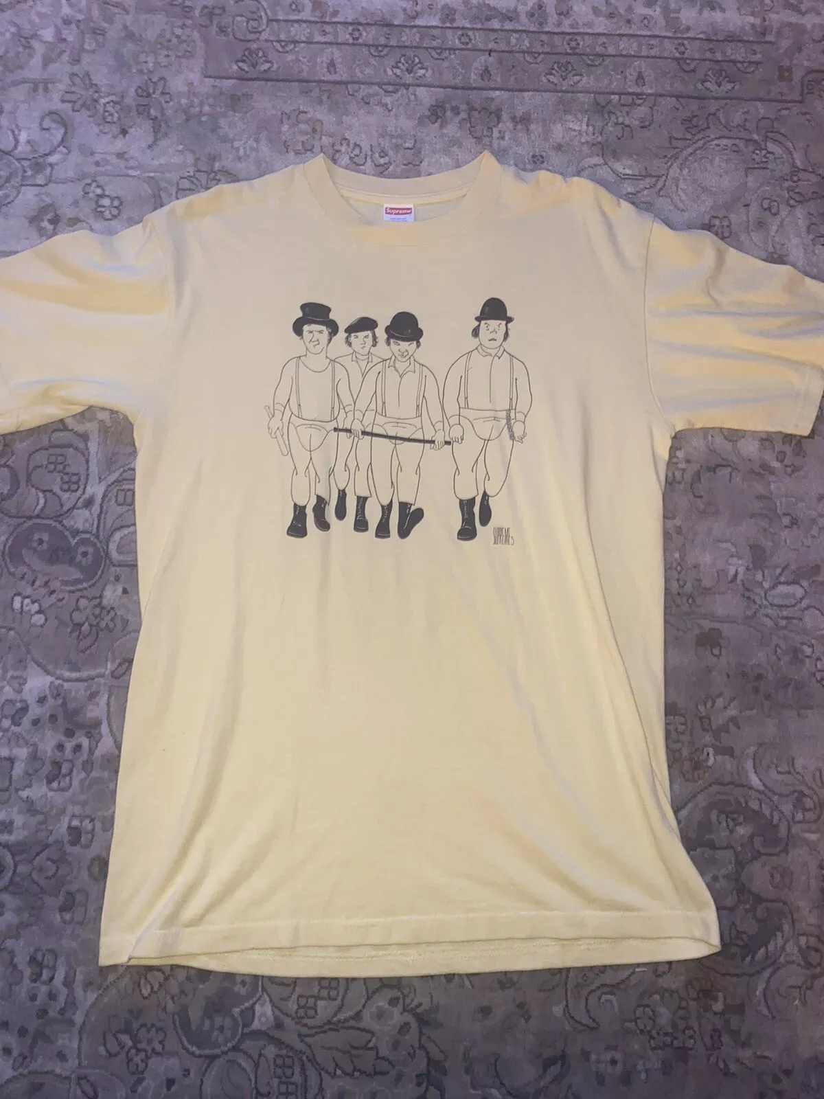 (RARE) Supreme X horloge orange taille L jaune pâle (GRAAL) 