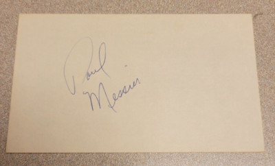 PAUL MESSIER SIGNED 3x5 INDEX CARD AUTOGRAPH NHL COLORADO ROCKIES PAUL MESSIER SIGNED 3x5 INDEX CARD AUTOGRAPH NHL COLORADO ROCKIES