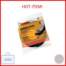 Frost King Available R534H Sponge Rubber Foam Tape 5/16-Inch, Black, 3/4" W, 5/1