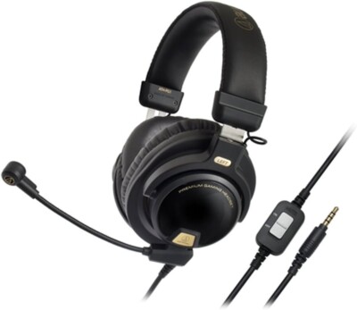 Audio-Technica ATH-PG1 Closed-Back Premium Gaming Headset 6'' Boom Microphone