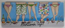 Melamine Serving Tray ~ Bottoms Up ~ 19" x 7.75" ~ Beach Theme