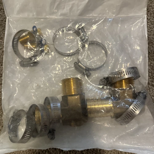 Brass Adapter - 1" Male Pipe Thread x Female Pipe Thread Elbow & PT Port Set!
