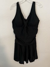 NEW Women's Swimsuit, Two Pieces Tank  Boy Shorts Tankini Set Black Size 2XL