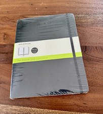 Moleskine Classic Soft Cover Notebook - Black - Ruled, 9-3/4" x 7-1/2" NEW